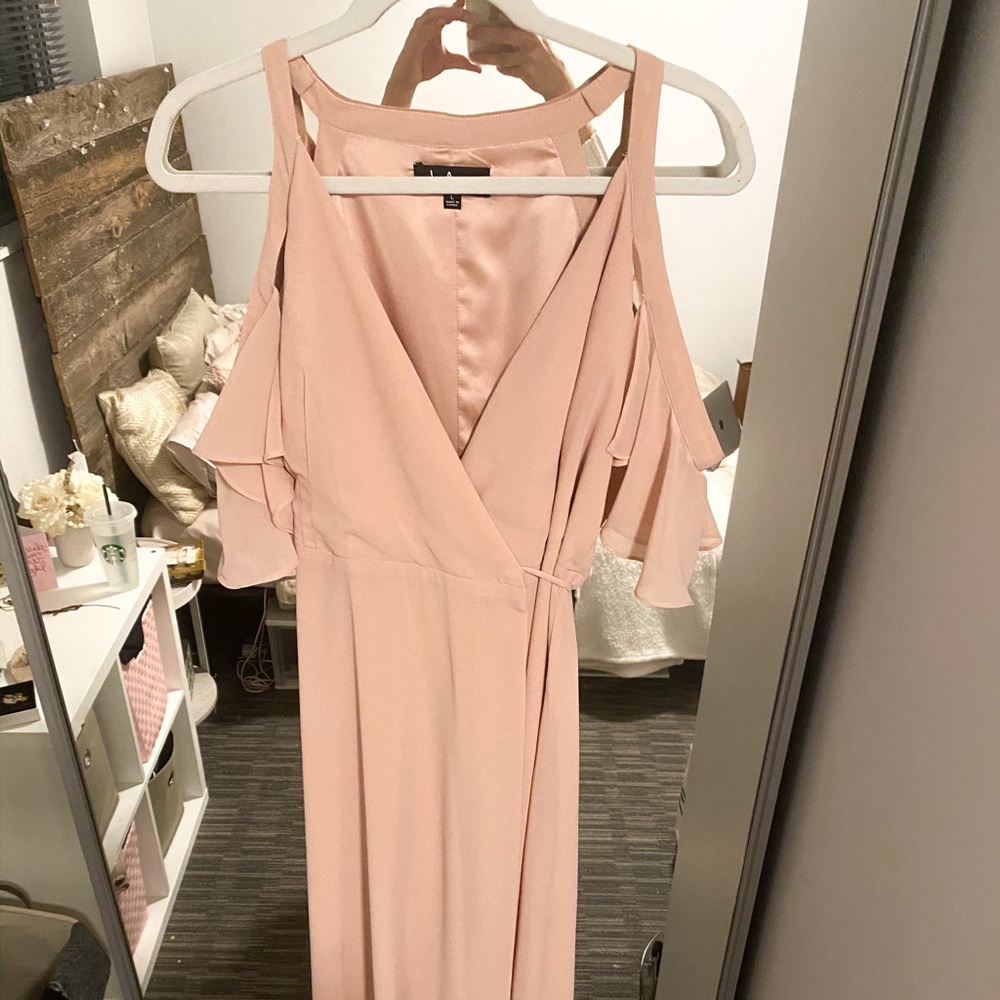 Blush pink bridesmaids dress